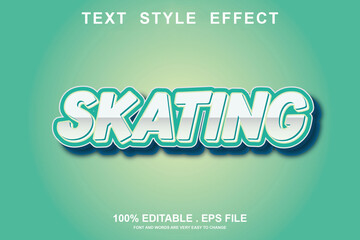 skating text effect editable