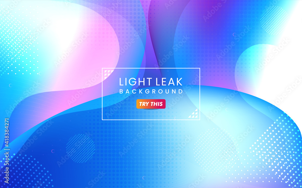 Poster abstract colorful light leak background. modern dynamic background usable for greeting card, banner,
