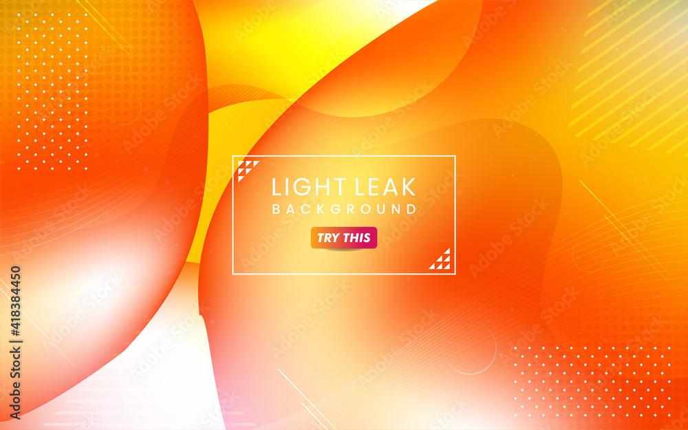 Poster abstract colorful light leak background. modern dynamic background usable for greeting card, banner,