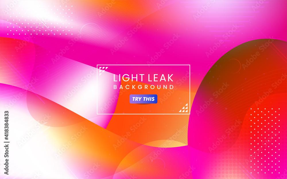 Poster abstract colorful light leak background. modern dynamic background usable for greeting card, banner,