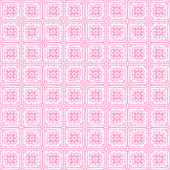 seamless pattern with abstract pink floral ornaments and light background, vector,