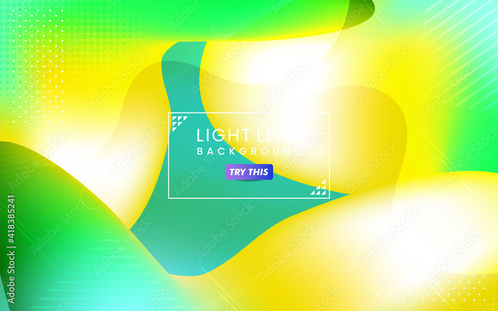 Poster abstract colorful light leak background. modern dynamic background usable for greeting card, banner,
