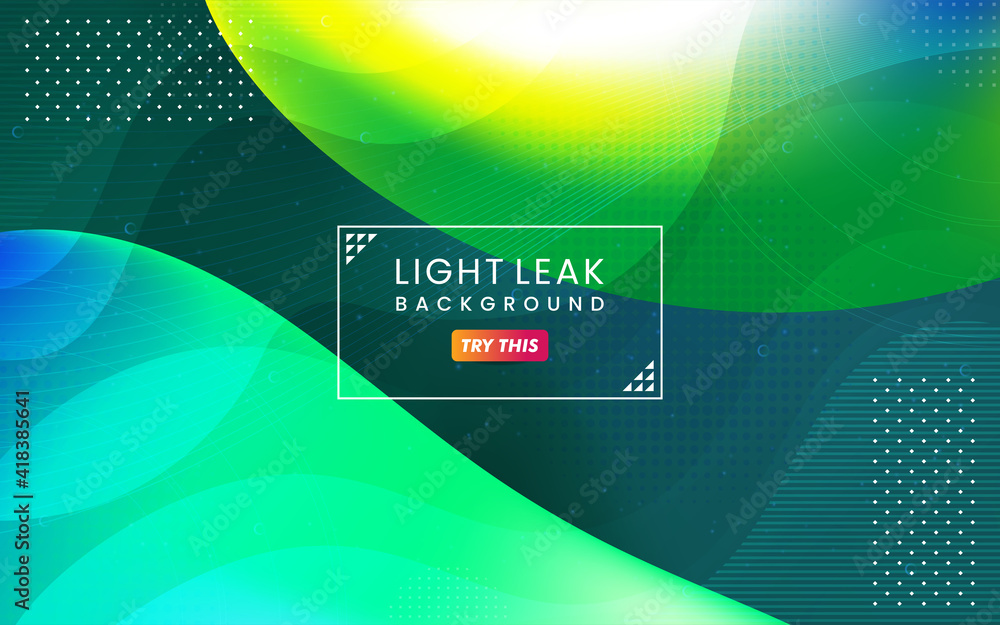 Poster abstract colorful light leak background. modern dynamic background usable for greeting card, banner,