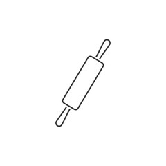 Rolling pin line icon in flat style. Vector
