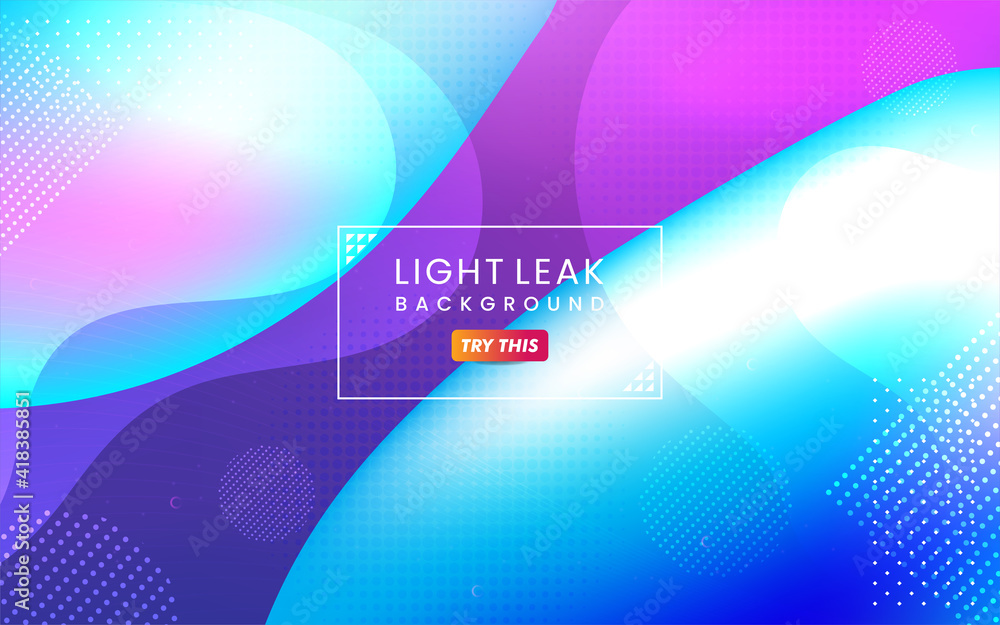 Poster abstract colorful light leak background. modern dynamic background usable for greeting card, banner,