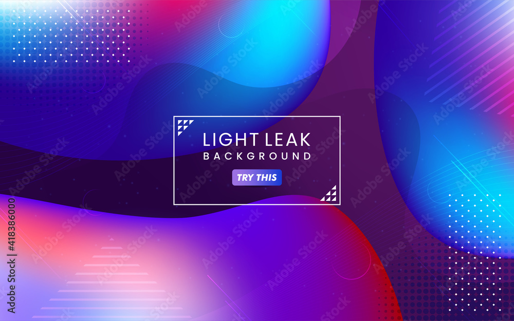 Poster abstract colorful light leak background. modern dynamic background usable for greeting card, banner,