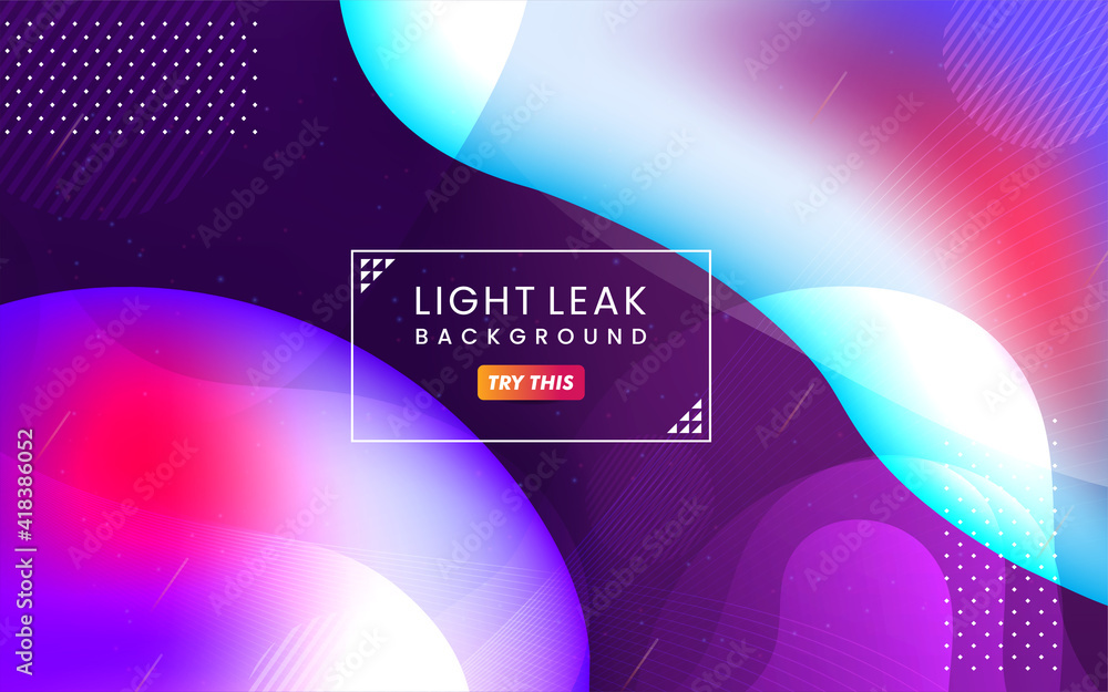 Poster abstract colorful light leak background. modern dynamic background usable for greeting card, banner,