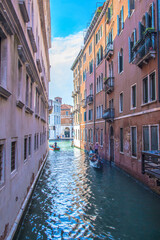 Fototapeta na wymiar View between the canals of Venice, Italy