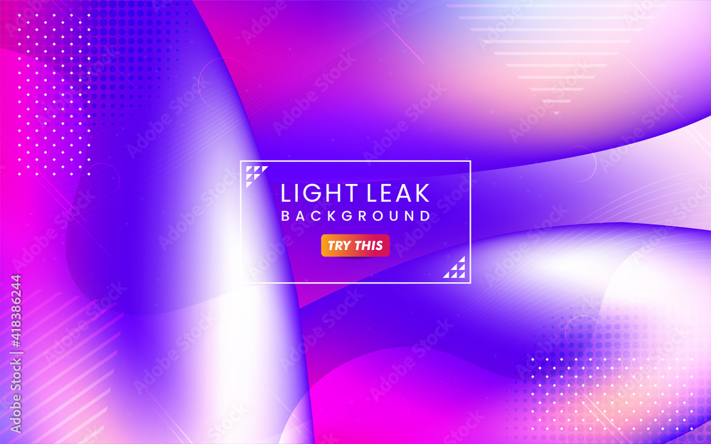 Poster abstract colorful light leak background. modern dynamic background usable for greeting card, banner,