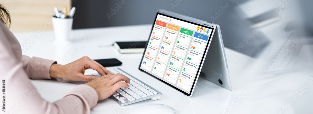 Poster Kanban Project Schedule Management Software App
