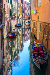 View between the canals of Venice, Italy