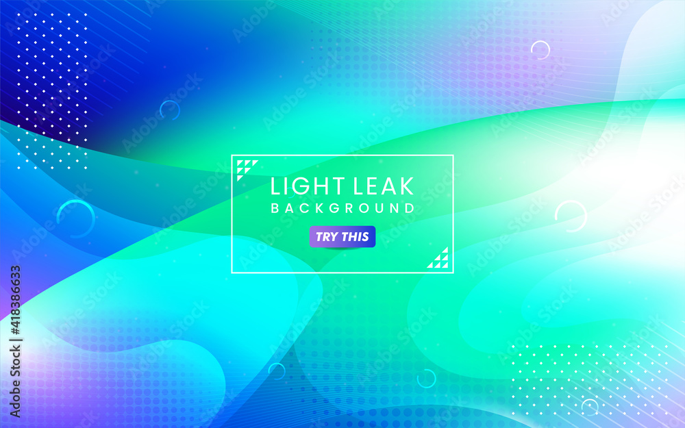 Poster abstract colorful light leak background. modern dynamic background usable for greeting card, banner,