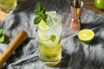 Boozy Refreshing Dark Rum Mojito Cocktail