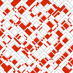Orange Bloc Diagonal Abstract Pattern. Vector Orange Bloc Pattern.