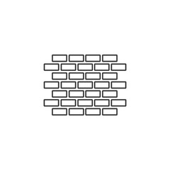 Brick line icon flat style vector illustration