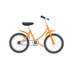 Fototapeta na wymiar Vector illustration of bicycle orange, bike, wheel, transportation type. Flat style.