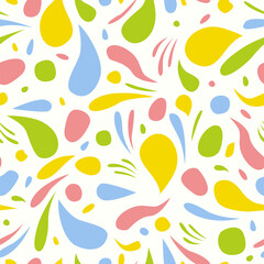Multicolored abstract spots. Seamless pattern. Colored vector illustration