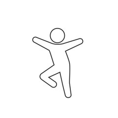 Fototapeta na wymiar Dancing man line icon. Flat style vector