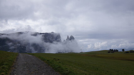 clouds over mountain