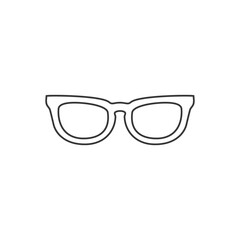 Vector illustration with glasses line icon modern flat style 