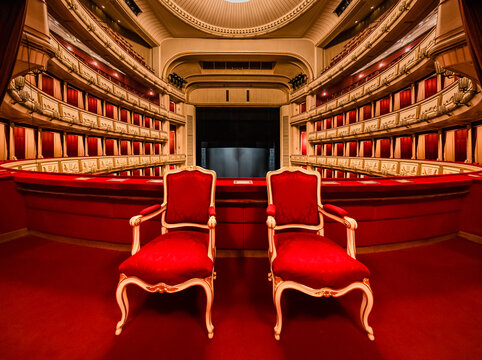 Vienna, Austria: imperial loge  of the State Opera House