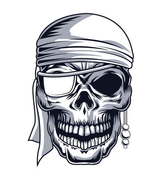 pirate skull head