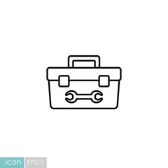 Tolbox vector icon. Construction, repair sign