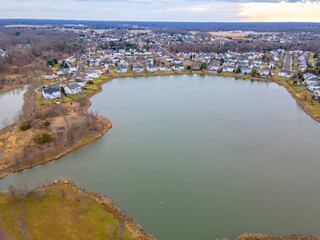 Fototapeta premium Aerial Drone of Hainesport New Jersey