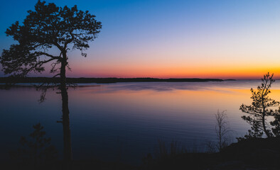 Scenic view of sunset against sky
