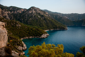 Fototapeta na wymiar magnificent view of Kabak Valley from hill on Lycian Way