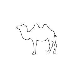 Camel silhouette line icon vector illustration isolated white background