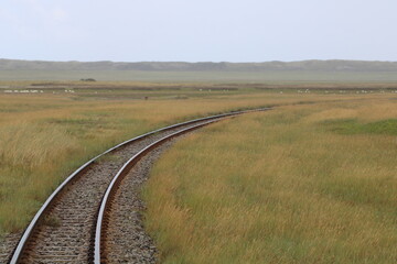 Wangerooge island train tracks / Gleise der Inselbahn auf Wangerooge