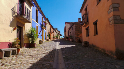 Granadilla, Spain; 06 12 2019: Streets of the abandoned town of Granadilla.