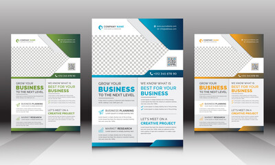 Obraz premium Creative Corporate Flyer, Business Flyer Vector Template Design for Print, A4 Company Flyer Layout