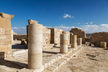 Ruins of the ancient city of Avdat on the Negev mountain, Israel, Middle East