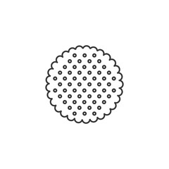 Vector biscuit line icon. Food icon modern flat style 
