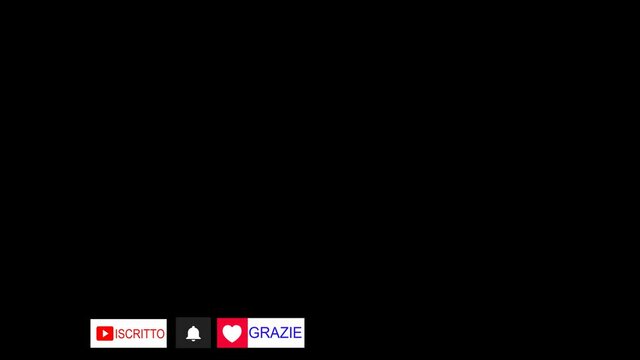 Pulsanti iscriviti e campanella notifiche per filmati youtube in 4k, gi&agrave; ponto, basta applicarlo al video.