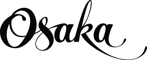 Osaka - custom calligraphy text