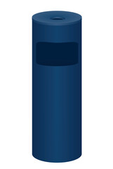 Blue standing ashtray. vector illustration