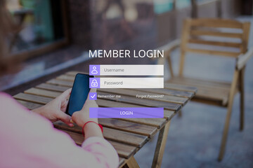The concept of member login with a username and password