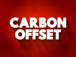 Carbon Offset text quote, concept background