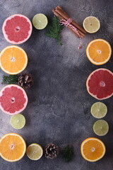 Citrus fruits isolated