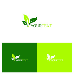 nature logo design vector icon template