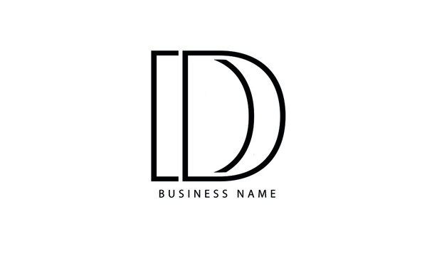 Abstract Letter Initial DD D Vector Logo Design Template