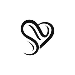 heart love logo design template vector