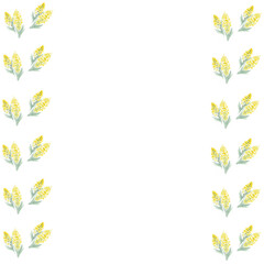 Watercolor frame with yellow flowers 