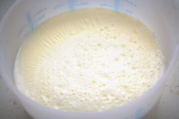 lait entier avec crème  dans pichet