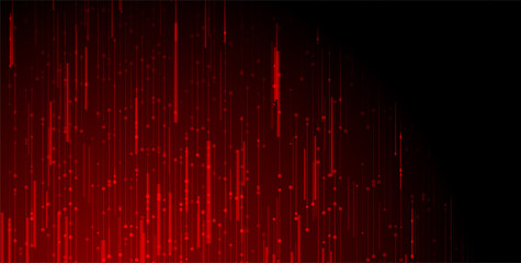 Dark red neon technology lines abstract vector background