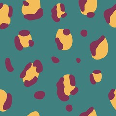 Seamless colorful leopard skin texture vector pattern