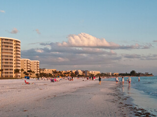 USA, Florida, Sarasota, Evening on Crescent Beach Siesta Key